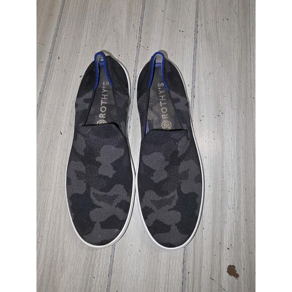 Rothys Womens Flats Size 9 Original Sneaker Gray Camo Comfort Slip On - Picture 1 of 8